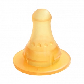 Соска молочная размер S, 0+ мес, латекс, малый поток, 2 шт (Lubby, 4654/144/12)